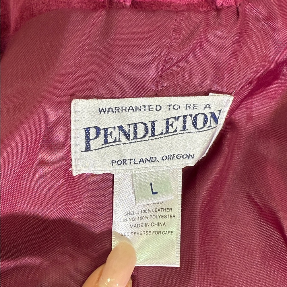 Pendleton Magenta Leather Jacket - image 3